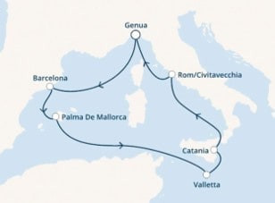 Batı Akdeniz Balayı Gemi Turu I 7 Gece 8 Gün I Costa Pacifica