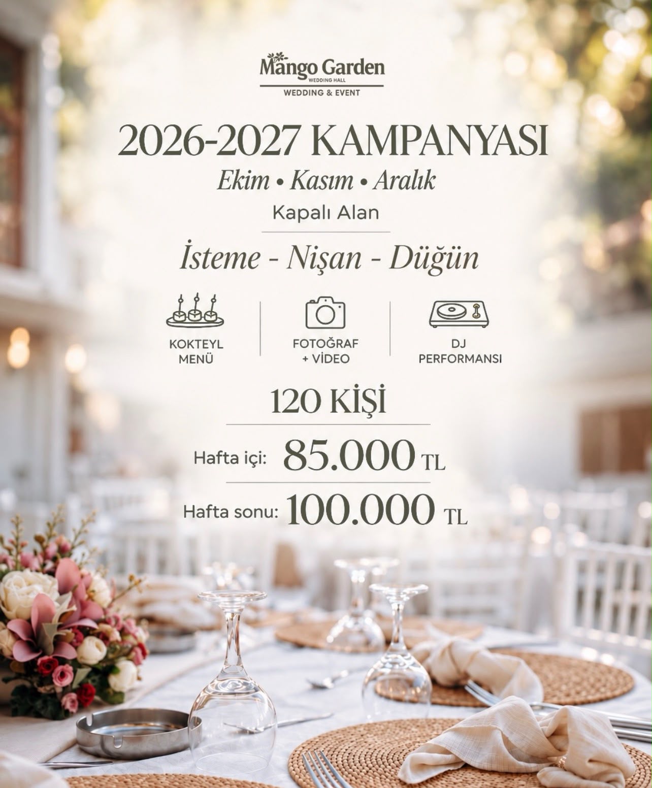 Sonbahar Aylarına Özel İsteme - Nişan - Düğün Davetleri 85.000 TL'den Başlayan Fiyatlarla