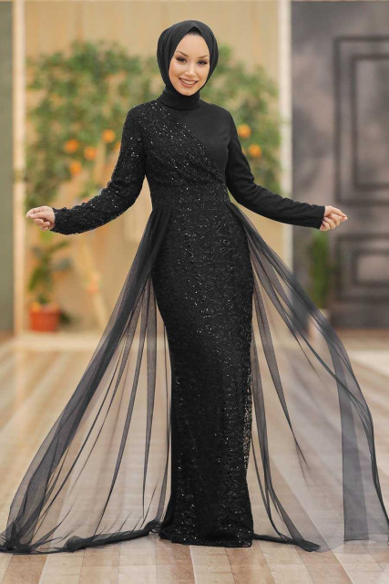 Siyah Abiye Elbise ve Nişanlık Modelleri