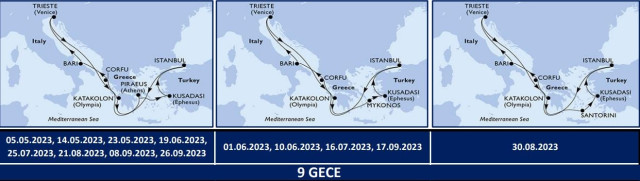 Ege & Adriyatik Balayı Gemi Turu I 8 - 9 - 10 Gece I MSC Splendida